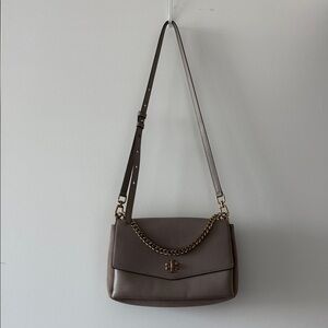 Tory Burch Taupe Leather Shoulder Bag
